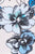 Taylor - 8821M Sleeveless Floral Twill Dress in White and Blue