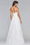 10085 Embroidered V Neck Evening Gown