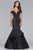 10103 Beaded Lace Off Shoulder Mermaid Gown