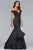 10103 Beaded Lace Off Shoulder Mermaid Gown