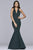 Faviana - 10105 Luxe Jersey V Neck Mermaid Dress in Green
