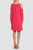 Julia Jordan - 36369 Cuffed Long Sleeve Cold Shoulder Dress In Pink