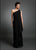 Daymor Couture - One-Shoulder Drape Gown 1011 in Black
