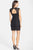 Adrianna Papell - 41895462 Lace Cap Sleeve Sheath Dress in Black