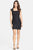 Adrianna Papell - 41895462 Lace Cap Sleeve Sheath Dress in Black