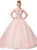 Dancing Queen - 1349 Embellished Halter Ballgown In Pink