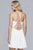 10150 Floral Embroidered Sheer Plunging Neck Cocktail Dress