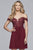 10155 Corded Lace  Applique  Illusion Bodice Cocktail Dress