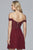 10155 Corded Lace  Applique  Illusion Bodice Cocktail Dress