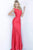 Jovani - 1016 Sleeveless Low V Back Ruched Mermaid Evening Dress