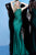 Jovani - 1016 Sleeveless Low V Back Ruched Mermaid Evening Dress In Green