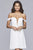 10163 Deep Off-Shoulder Chiffon Cocktail Dress