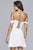 10163 Deep Off-Shoulder Chiffon Cocktail Dress