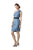 Adrianna Papell - 81869310 Pleated Asymmetric Sheath Dress in Blue