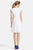 Donna Morgan - D3089M Illusion Stripe Organza Dress in White