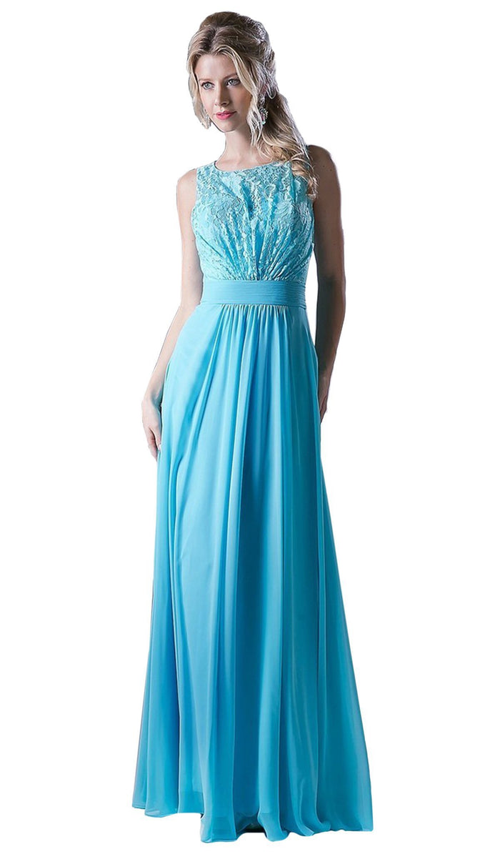 Lace Embellished Bateau Neck A-line Dress