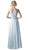 Lace Embellished Bateau Neck A-line Dress