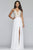 Faviana - 10201 Plunging V Neckline Halter Lace Up Back Gown