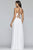 Faviana - 10201 Plunging V Neckline Halter Lace Up Back Gown in White