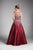 Cinderella Divine - 1020 Embroidered Illusion Bateau Evening Gown In Red