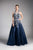 Cinderella Divine - 1020 Embroidered Illusion Bateau Evening Gown In Red