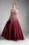 Cinderella Divine - 1020 Embroidered Illusion Bateau Evening Gown In Red