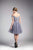 Cinderella Divine - 1021 Beaded Off-Shoulder A-Line Cocktail Dress In Silver