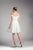 Cinderella Divine - 1021 Beaded Off-Shoulder A-Line Cocktail Dress In White