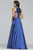 Faviana - 10248 Jewel Neck Taffeta Ballgown With Side Pockets In Blue