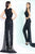 Ieena Duggal  - V Neck Gown Style 1031I in Black