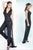 Ieena Duggal  - V Neck Gown Style 1031I in Black