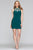 Faviana - S10355 Jewel Neck Jersey Sheath Dress With Cutouts In Green