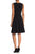 Taylor - 1244M Sleeveless Color block Fit and Flare Crepe Dress In Black and Blue