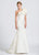 Ashley Lauren - 1041 Ruffled One Shoulder Mermaid Dress in White