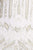 Adrianna Papell - 41899240 Geometric Beaded V-Neck Sheath Dress in White