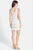 Adrianna Papell - 41899240 Geometric Beaded V-Neck Sheath Dress in White