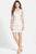Adrianna Papell - 41899240 Geometric Beaded V-Neck Sheath Dress in White