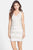 Adrianna Papell - 41899240 Geometric Beaded V-Neck Sheath Dress in White