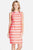 Chetta B. - B1594501 Striped Bengaline Sheath Dress in White and Orange