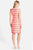 Chetta B. - B1594501 Striped Bengaline Sheath Dress in White and Orange
