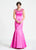 Ashley Lauren - 1043 Beaded Mermaid Evening Dress in Pink