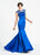 Ashley Lauren - 1043 Beaded Mermaid Evening Dress in Blue