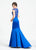 Ashley Lauren - 1043 Beaded Mermaid Evening Dress in Blue