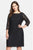 Adrianna Papell - Lace Bateau Neck Long Sleeve Dress 41864781 in Black