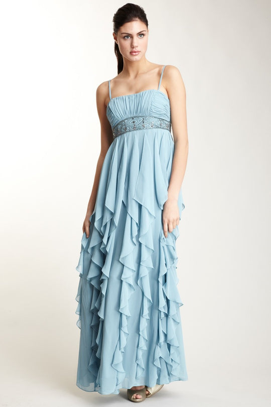 Decode 1.8 - Beaded Ruched A-line Dress 180404HP2 in Blue