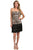 Sue Wong - Embellished Semi-sweetheart Dress S2312 in Black and Brown