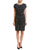 Adrianna Papell - AP1D102275 Polka Dot Jewel Cocktail Dress In Black and Multi-Color