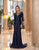 Daymor Couture - 1051 Detachable Under Piece Long Dress In Blue