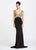 Ashley Lauren - 1051 Beaded Jersey Evening Dress in Black