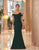 Daymor Couture - 1054 Detachable Skirt Off-Shoulder Trumpet Gown In Green